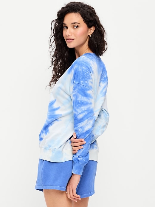 L'image numéro 2 présente Chandail en coton ouaté ras du cou surdimensionné