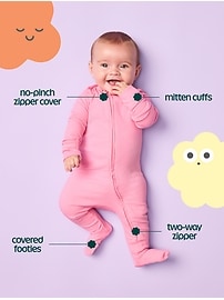 Image number 4 showing, 2-Way-Zip Sleep & Play Footed One-Piece 3-Pack for Baby