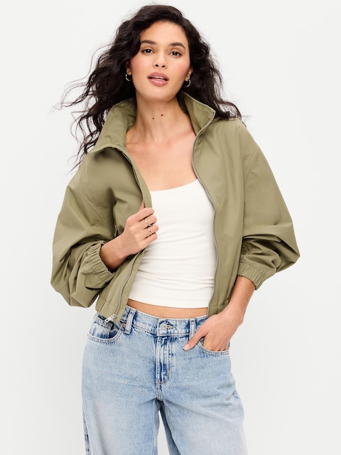 Twill Utility Zip-Front Jacket