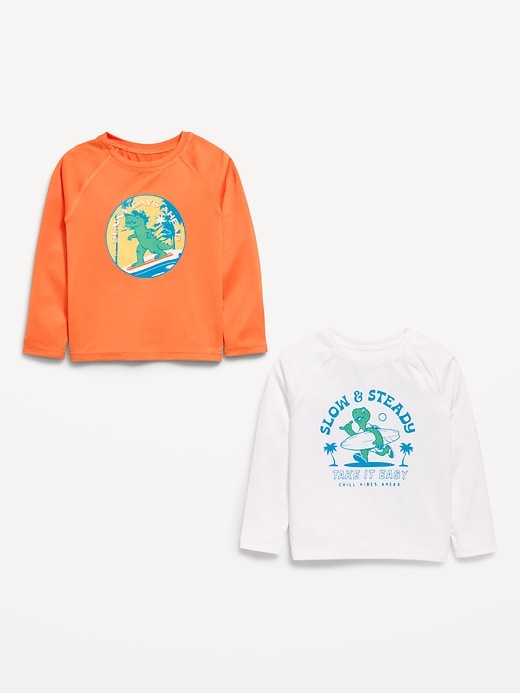 L'image numéro 2 présente Haut de maillot anti-UV à manches longues et imprimé pour tout-petit (paquet de 2)