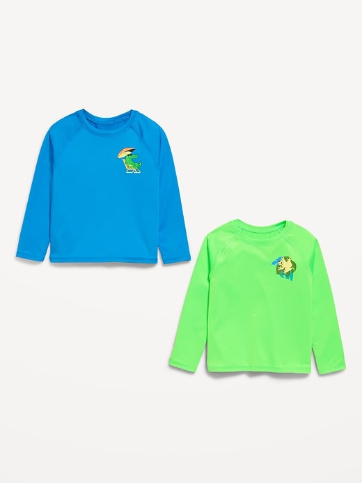 L'image numéro 2 présente Haut de maillot anti-UV à manches longues et imprimé pour tout-petit (paquet de 2)