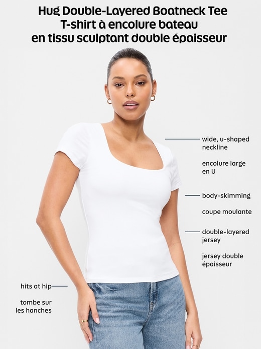 Image number 4 showing, Hug Double-Layer Scoop-Neck Top