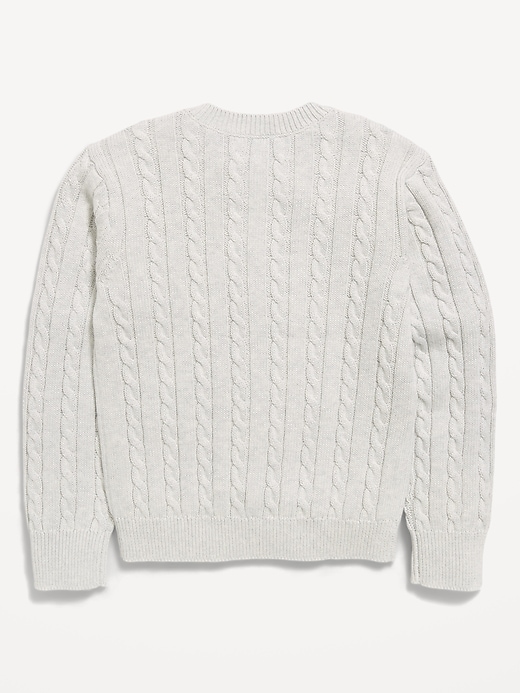 Image number 3 showing, Cable-Knit Cardigan Sweater for Girls