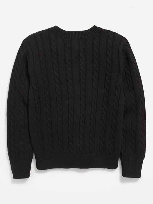Image number 3 showing, Cable-Knit Cardigan Sweater for Girls