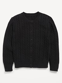 Image number 2 showing, Cable-Knit Cardigan Sweater for Girls