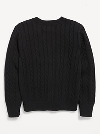 Image number 3 showing, Cable-Knit Cardigan Sweater for Girls
