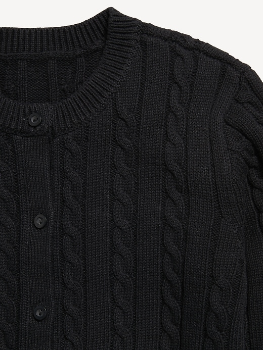 Image number 4 showing, Cable-Knit Cardigan Sweater for Girls