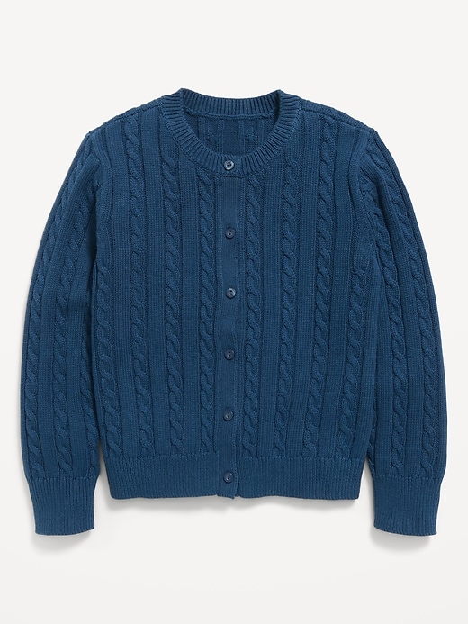 Image number 2 showing, Cable-Knit Cardigan Sweater for Girls