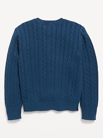 Image number 3 showing, Cable-Knit Cardigan Sweater for Girls