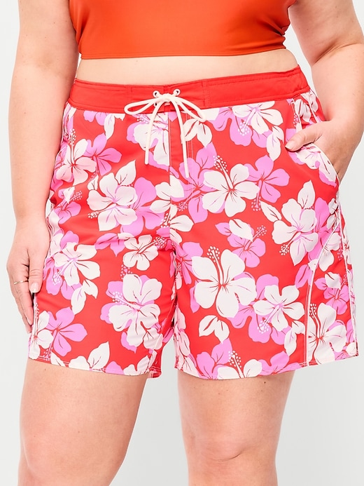 Image number 5 showing, Mid-Rise Loose Swim Board Shorts