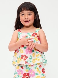 Image number 1 showing, Sleeveless Double-Weave Scalloped-Hem Top for Toddler Girls