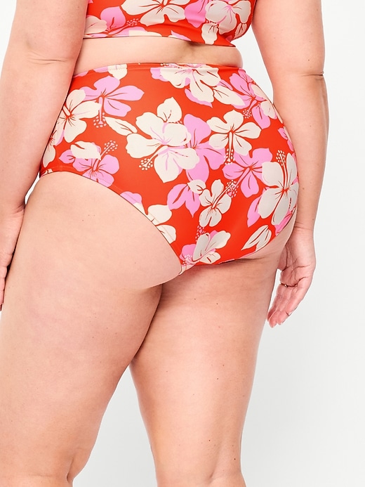 Image number 6 showing, High-Waisted Printed Bikini Swim Bottoms