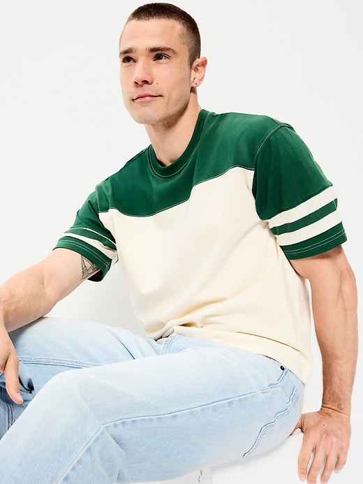 Image number 3 showing, Heavyweight Short-Sleeve Football-Style T-Shirt