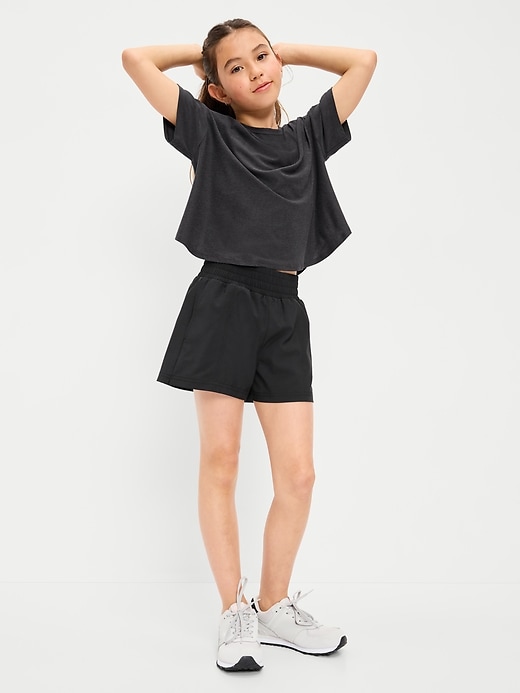 Image number 3 showing, High-Waisted StretchTech Performance Shorts for Girls
