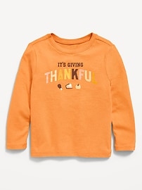 Image number 1 showing, Long-Sleeve Unisex Graphic T-Shirt for Toddler