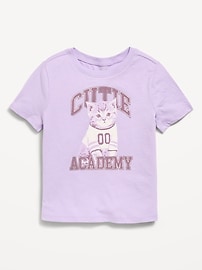 Image number 1 showing, Short-Sleeve Graphic T-Shirt for Toddler Girls