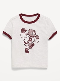 Image number 1 showing, Short-Sleeve Unisex Ringer Graphic T-Shirt for Toddler