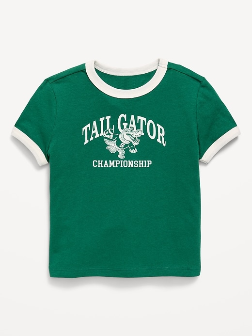 Image number 1 showing, Short-Sleeve Unisex Ringer Graphic T-Shirt for Toddler