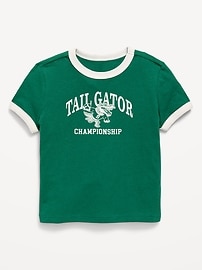 Image number 1 showing, Short-Sleeve Unisex Ringer Graphic T-Shirt for Toddler
