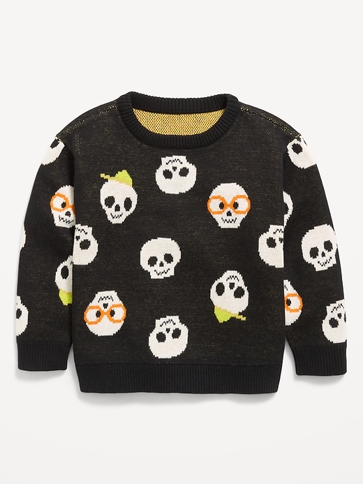 Image number 1 showing, Oversized Long-Sleeve Graphic Sweater for Toddler Boys
