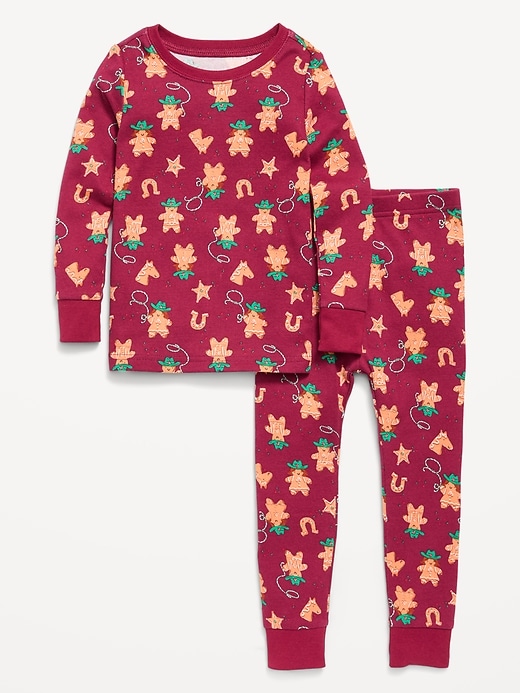 Image number 1 showing, Printed Unisex Snug-Fit Pajama Set for Toddler & Baby