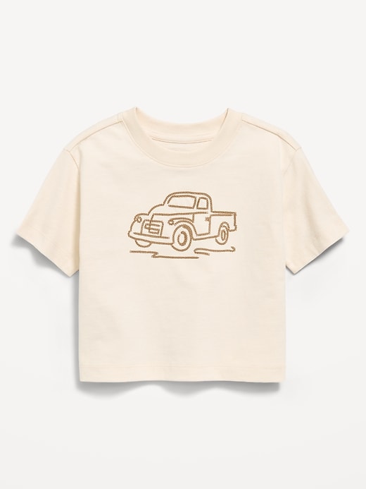 Image number 1 showing, Oversized Short-Sleeve Boxy Graphic T-Shirt for Toddler Boys
