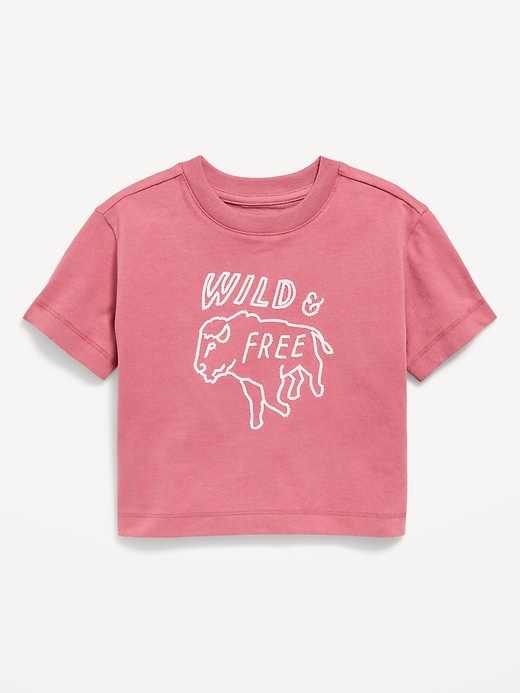 Image number 1 showing, Oversized Short-Sleeve Boxy Graphic T-Shirt for Toddler Boys