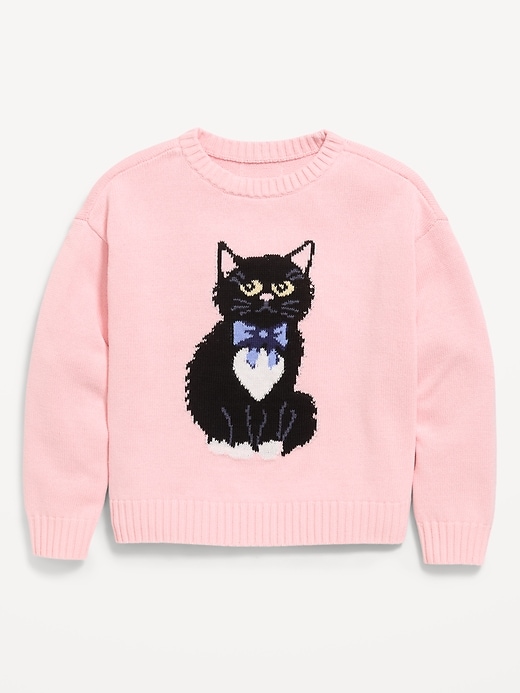 Image number 1 showing, Long-Sleeve Pullover Sweater for Girls