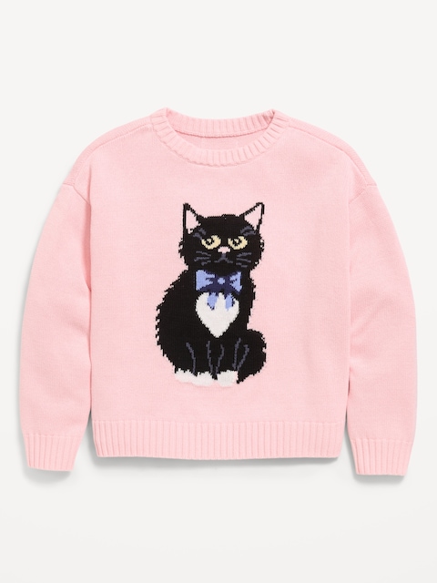 Long-Sleeve Pullover Sweater for Girls