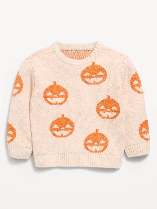 Image number 1 showing, Printed Oversized Crew-Neck Sweater for Toddler Boys