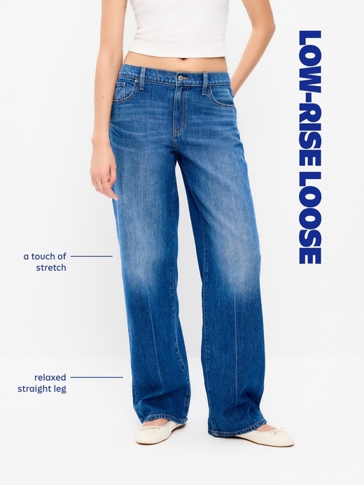 L'image numéro 6 présente Jean ample à taille basse