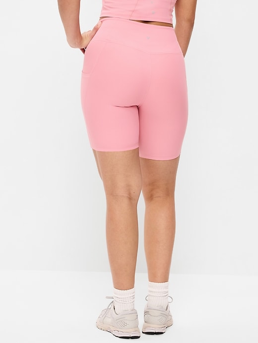 Image number 4 showing, High-Waisted PowerSoft Biker Shorts -- 8-inch inseam