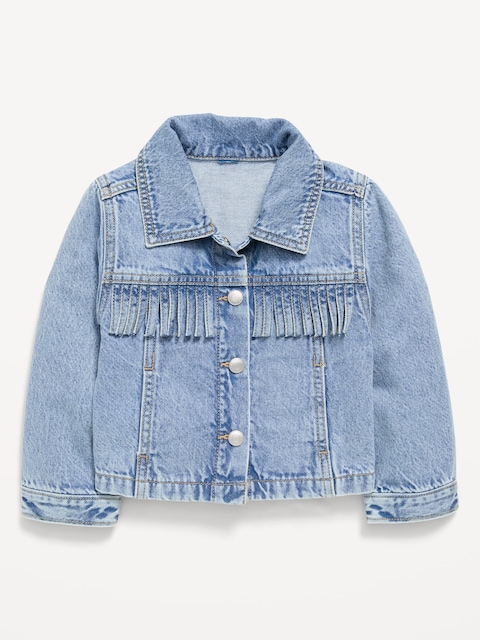 Fringed Denim Jacket for Toddler Girls