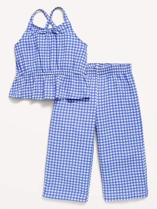 Image number 1 showing, Printed Sleeveless Top and Pants Set for Toddler Girls