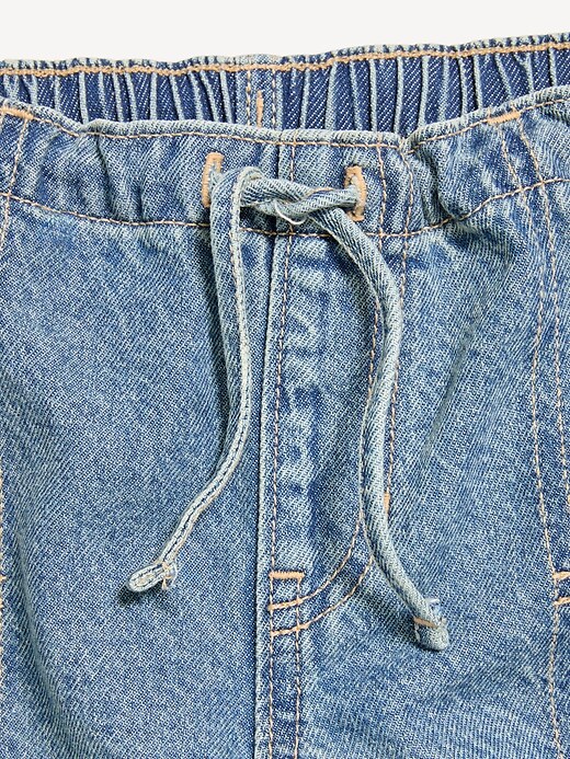L'image numéro 3 présente Cargo coupe très généreuse à jambe large à taille basse extensible pour fille
