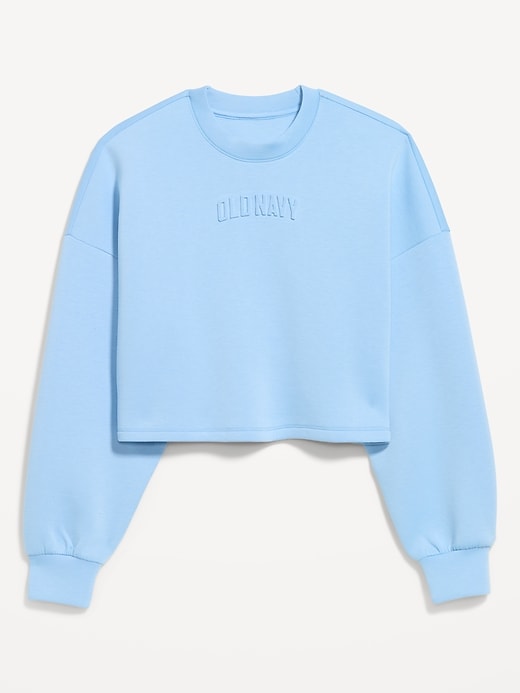 Image number 1 showing, Bounce Fleece Crew-Neck Cropped Sweatshirt