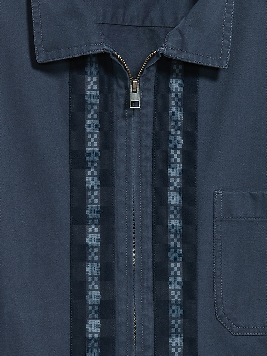 Image number 5 showing, Loose Full-Zip Twill Workwear Shirt