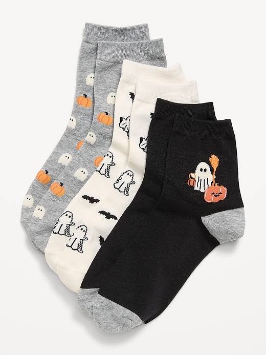 L'image numéro 1 présente Chaussettes courtes de fantaisie (paquet de 3 paires)
