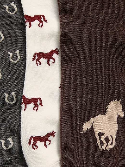 L'image numéro 2 présente Chaussettes courtes de fantaisie (paquet de 3 paires)