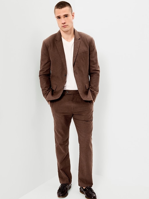 Image number 3 showing, Relaxed Unlined Linen-Blend Blazer