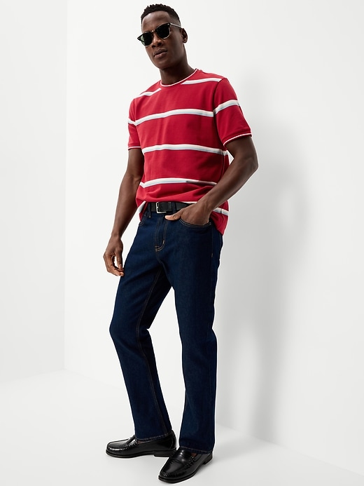 L'image numéro 3 présente T-shirt ras du cou en piqué