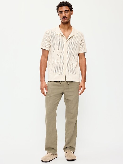 Image number 1 showing, 90's Straight-Fit Linen-Blend Pants