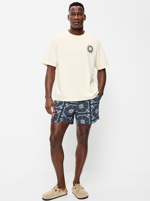 Image number 1 showing, Linen-Blend Jogger Shorts -- 5-inch inseam