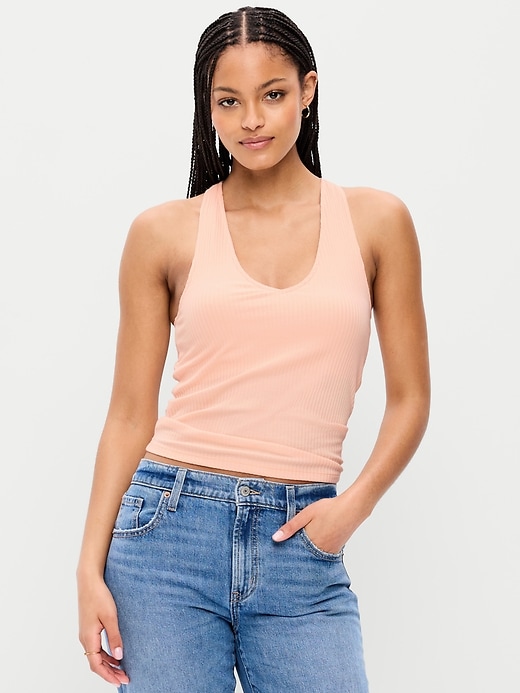 L'image numéro 1 présente Haut bain de soleil côtelé noué au dos