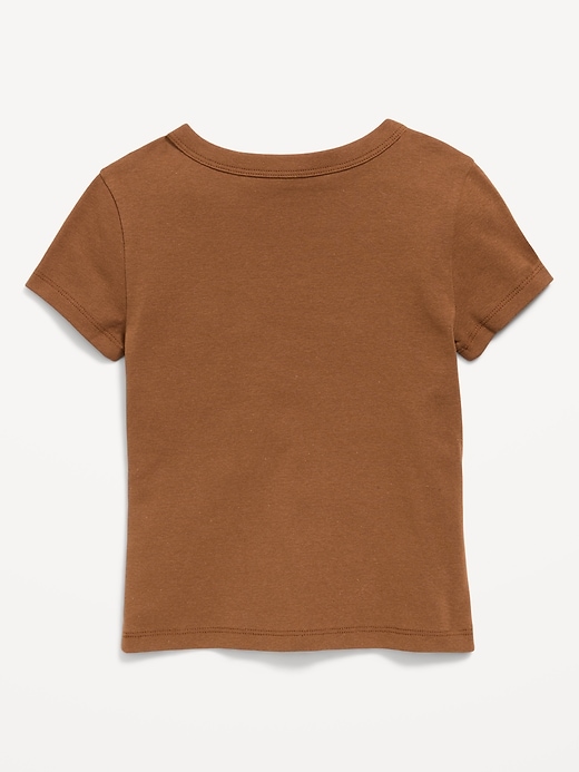 Image number 3 showing, Fitted Short-Sleeve T-Shirt for Girls