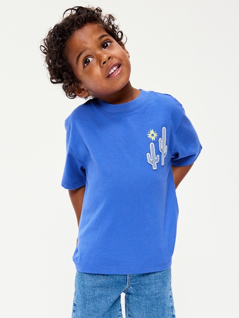 T-SHIRT SURDIMENSIONNÉ À MANCHES COURTES ET À IMPRIMÉ POUR TOUT-PETIT