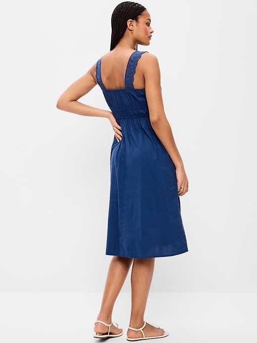 Image number 2 showing, Fit & Flare Smocked-Waist Midi Dress