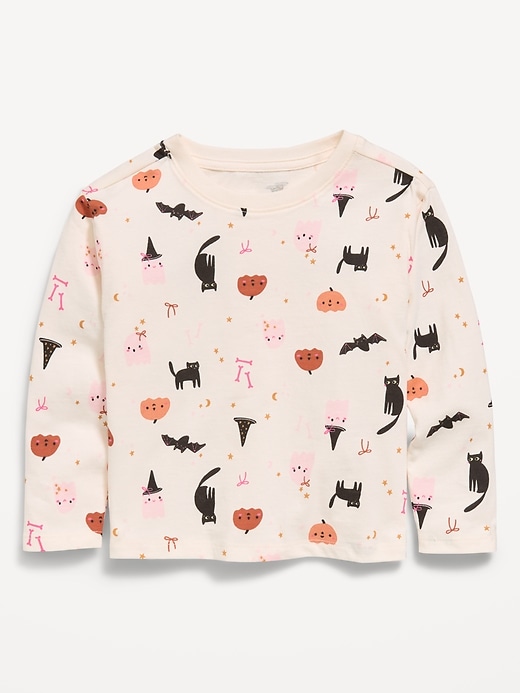Image number 1 showing, Printed Long-Sleeve T-Shirt for Toddler Girls