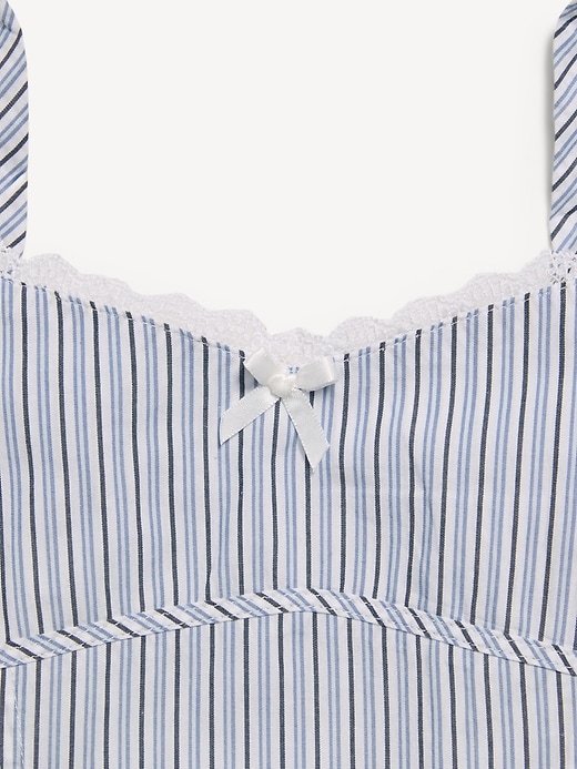 Image number 4 showing, Sleeveless Fit and Flare Striped Lace-Trim Dress for Girls
