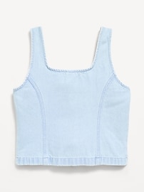 Image number 3 showing, Button-Front Denim Tank Top for Girls